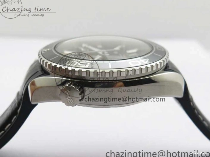 0129 Planet Ocean 39.5mm Black Ceramic Bezel SS VSF 1:1 Best Edition Black Dial on Black Gummy Strap A QuickDry 7889